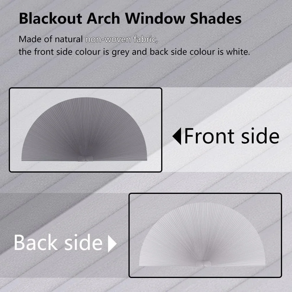 SEEYE 2-Pack Half‎ Circle Blackout Shades 24